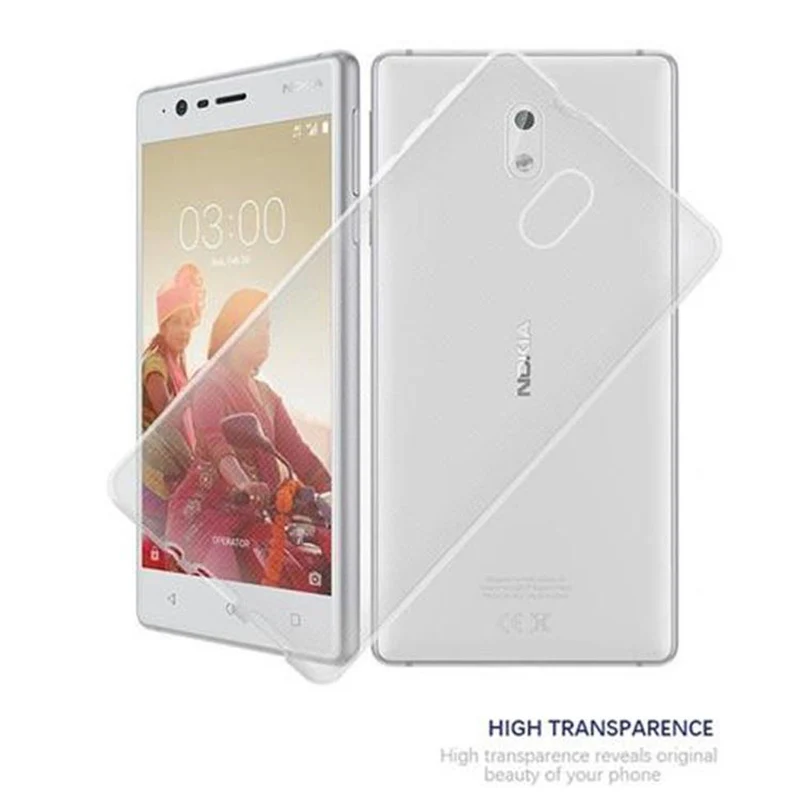 Cadorabo Hülle kompatibel mit Nokia 3 2017 Schutzhülle aus flexiblem TPU Silikon