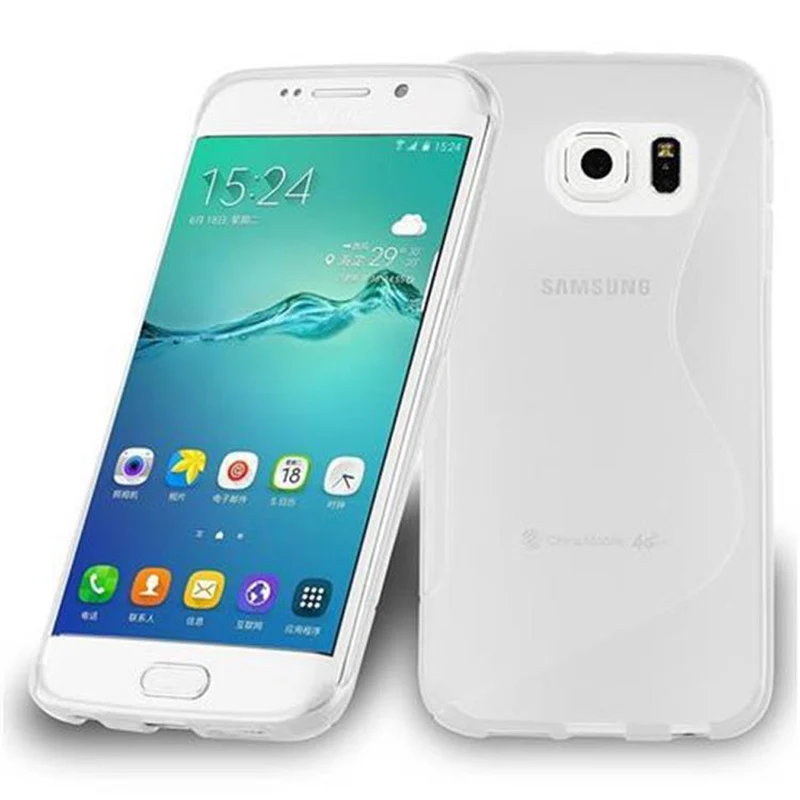 Cadorabo Hülle kompatibel mit Samsung Galaxy S6 EDGE PLUS Schutzhülle aus flexiblem TPU Silikon