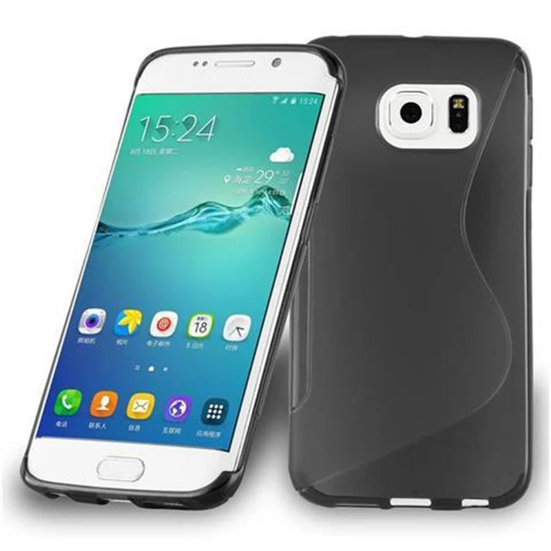 Cadorabo Hülle kompatibel mit Samsung Galaxy S6 EDGE Schutzhülle aus flexiblem TPU Silikon