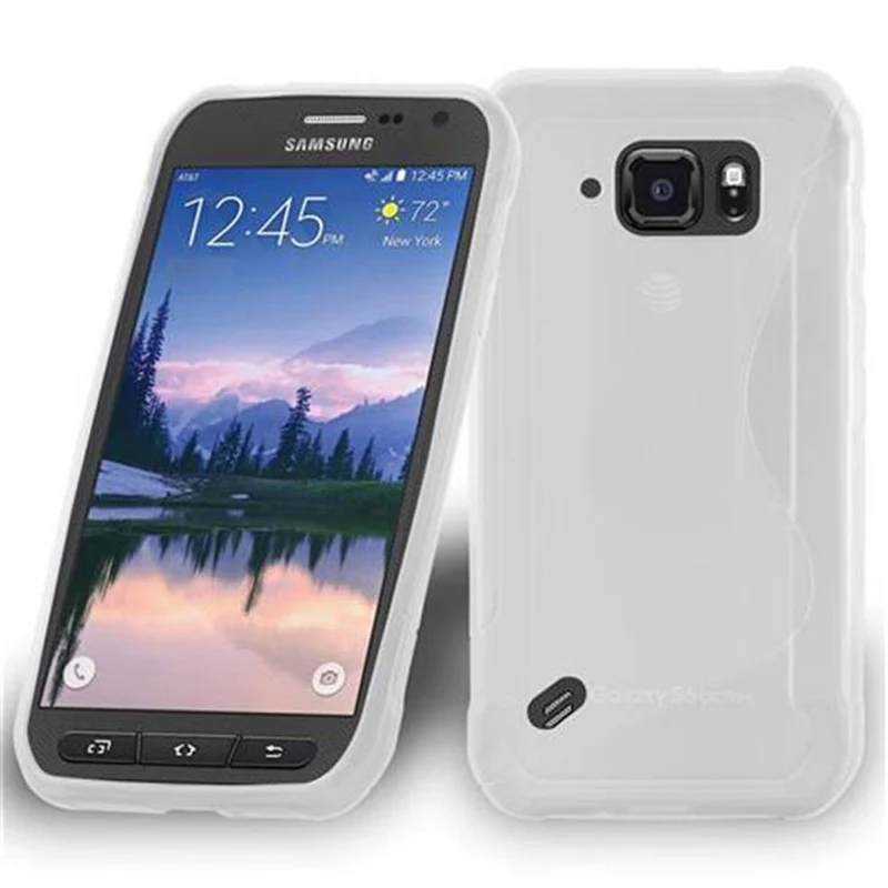 Cadorabo Hülle kompatibel mit Samsung Galaxy S6 ACTIVE Schutzhülle aus flexiblem TPU Silikon