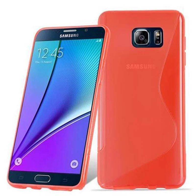 Cadorabo Hülle kompatibel mit Samsung Galaxy NOTE 5 Schutzhülle aus flexiblem TPU Silikon