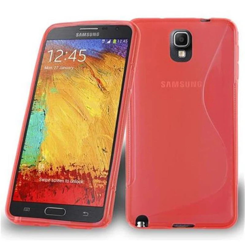 Cadorabo Hülle kompatibel mit Samsung Galaxy NOTE 3 Schutzhülle aus flexiblem TPU Silikon