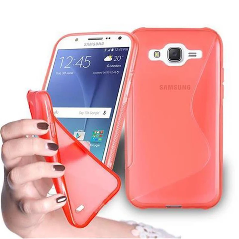 Cadorabo Hülle kompatibel mit Samsung Galaxy J7 2015 Schutzhülle aus flexiblem TPU Silikon