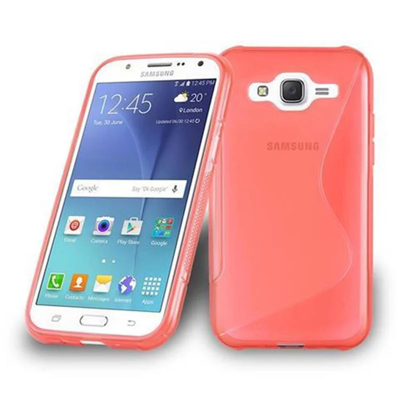 Cadorabo Hülle kompatibel mit Samsung Galaxy J7 2015 Schutzhülle aus flexiblem TPU Silikon