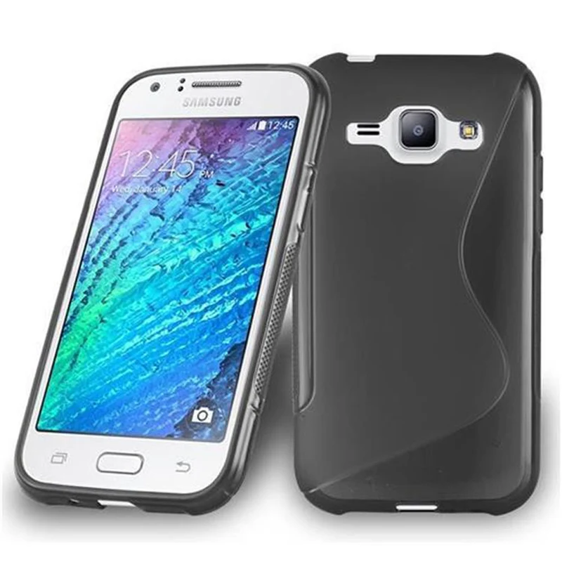 Cadorabo Hülle kompatibel mit Samsung Galaxy J1 2015 Schutzhülle aus flexiblem TPU Silikon