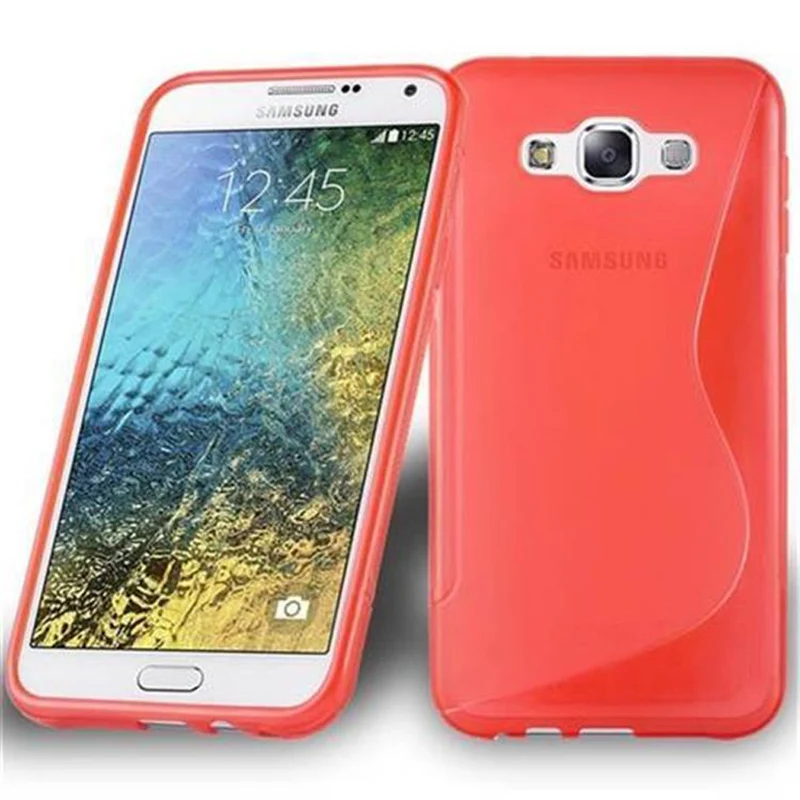 Cadorabo Hülle kompatibel mit Samsung Galaxy E7 Schutzhülle aus flexiblem TPU Silikon