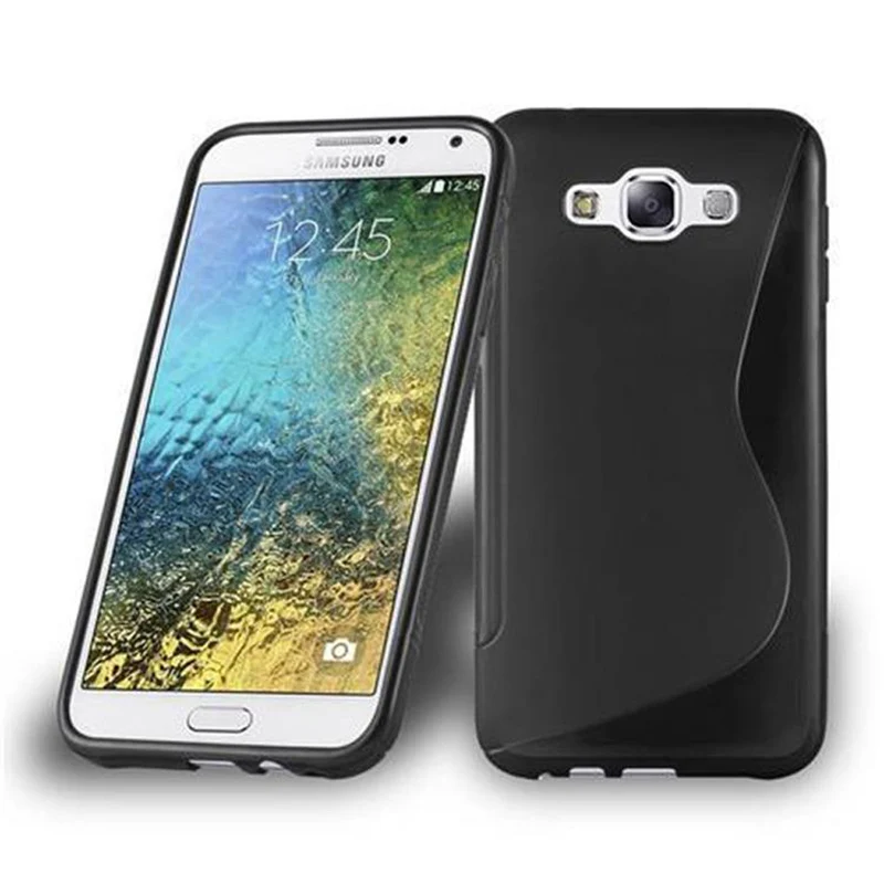 Cadorabo Hülle kompatibel mit Samsung Galaxy E7 Schutzhülle aus flexiblem TPU Silikon