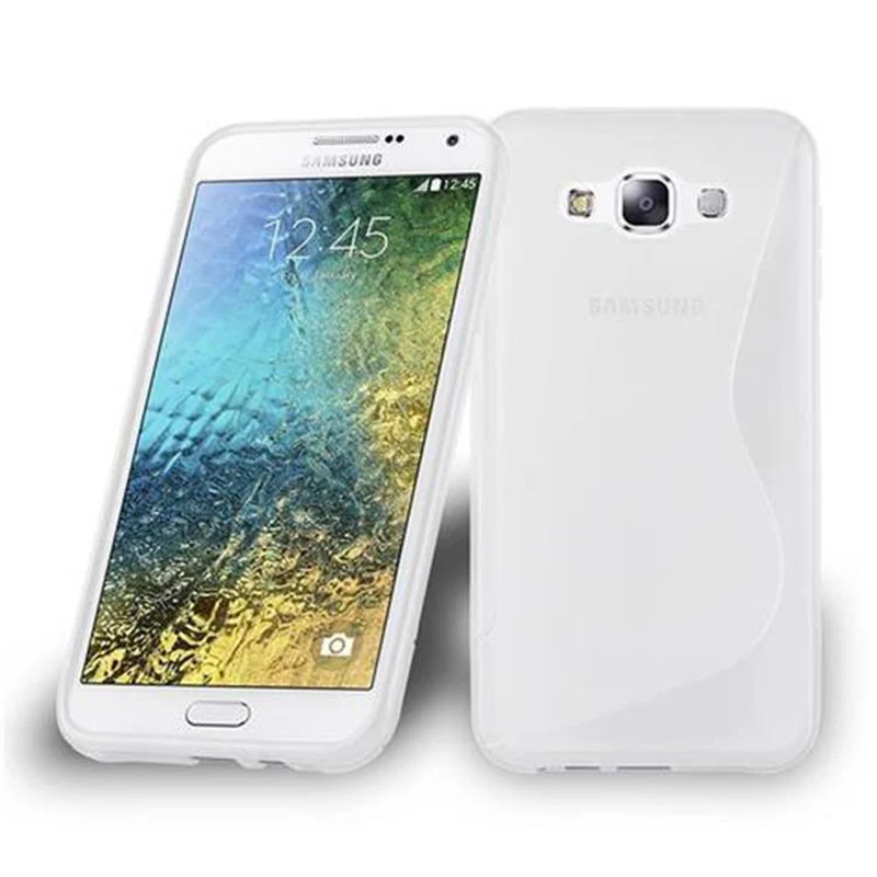 Cadorabo Hülle kompatibel mit Samsung Galaxy E7 Schutzhülle aus flexiblem TPU Silikon