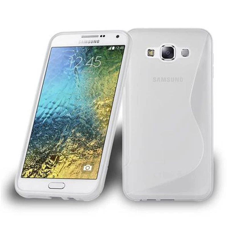 Cadorabo Hülle kompatibel mit Samsung Galaxy E5 Schutzhülle aus flexiblem TPU Silikon