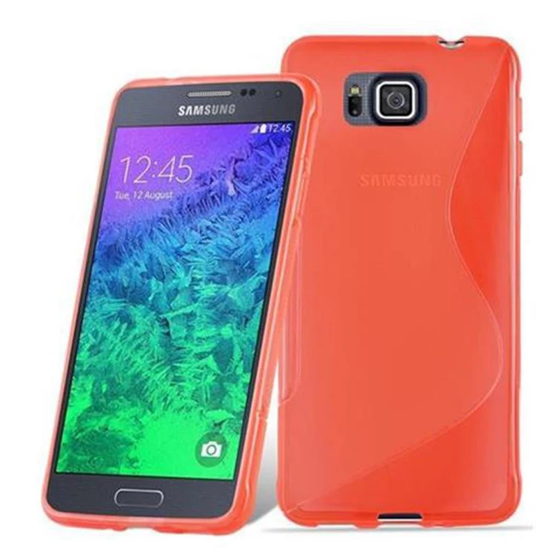 Cadorabo Hülle kompatibel mit Samsung Galaxy ALPHA Schutzhülle aus flexiblem TPU Silikon