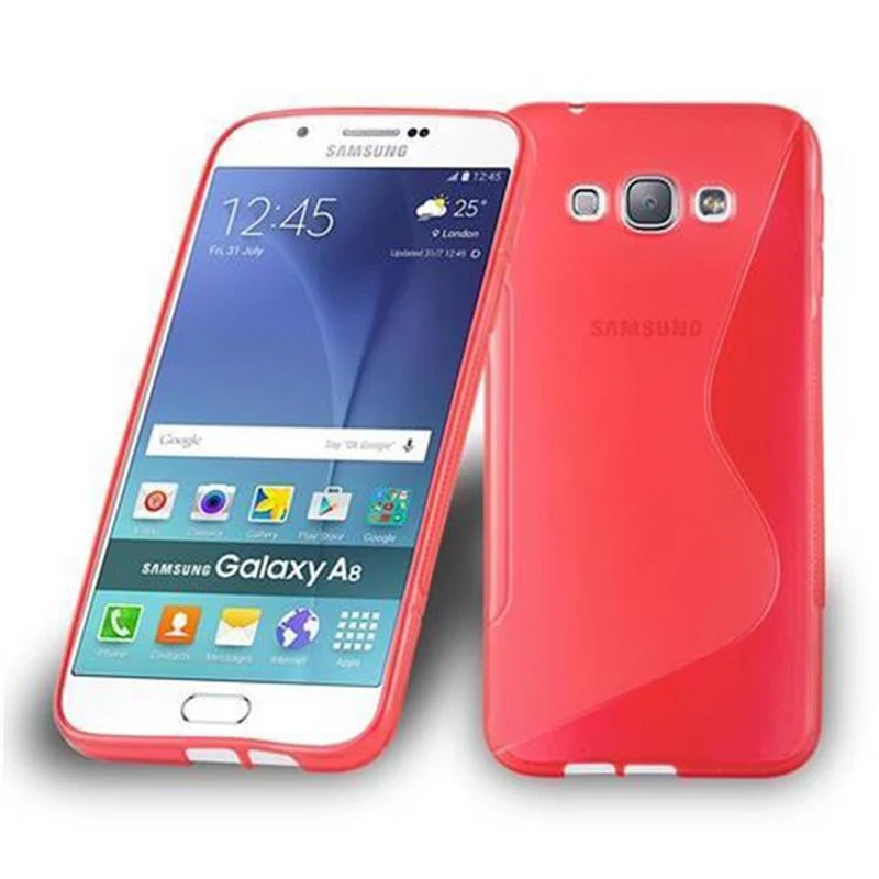 Cadorabo Hülle kompatibel mit Samsung Galaxy A8 2015 Schutzhülle aus flexiblem TPU Silikon