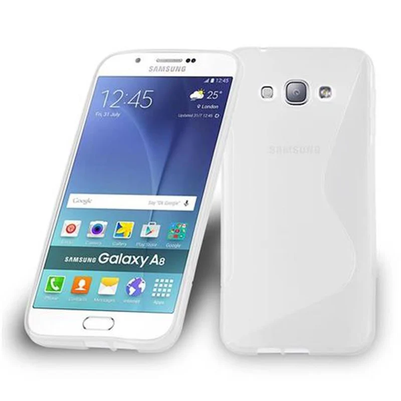 Cadorabo Hülle kompatibel mit Samsung Galaxy A8 2015 Schutzhülle aus flexiblem TPU Silikon