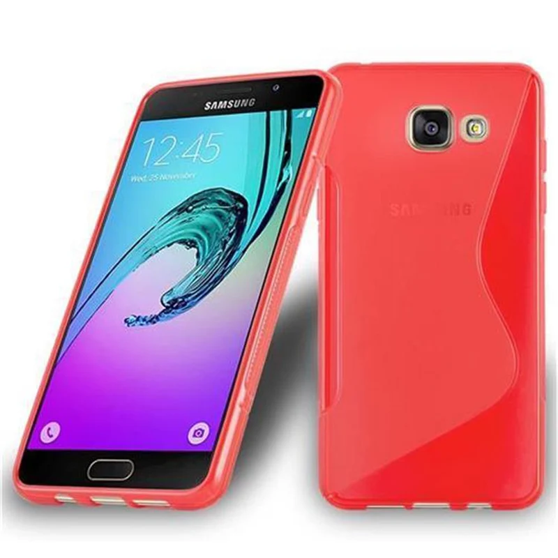 Cadorabo Hülle kompatibel mit Samsung Galaxy A7 2016 Schutzhülle aus flexiblem TPU Silikon