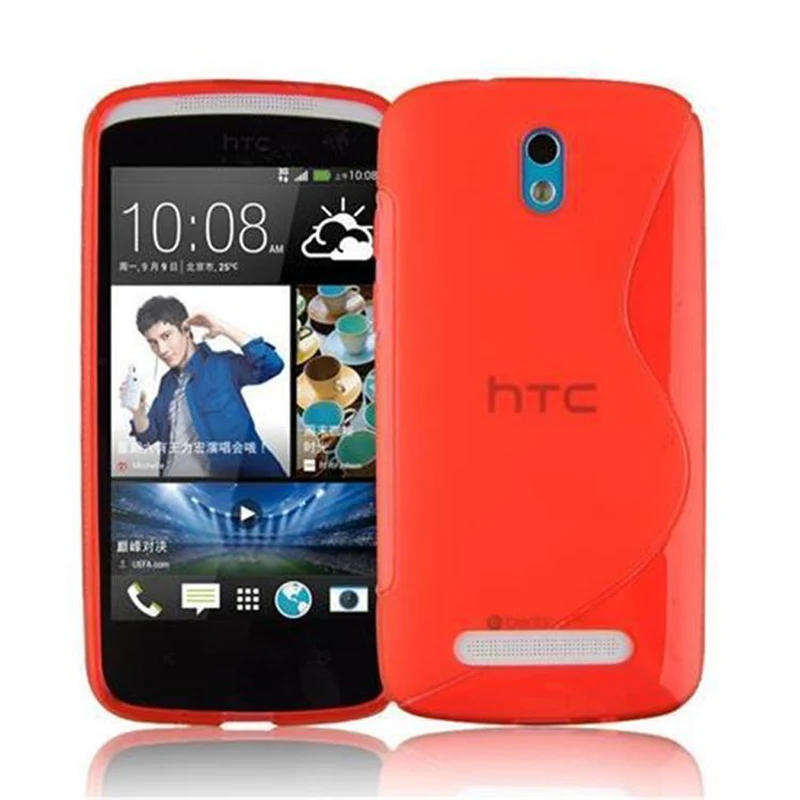 Cadorabo Hülle kompatibel mit HTC Desire 500 Schutzhülle aus flexiblem TPU Silikon