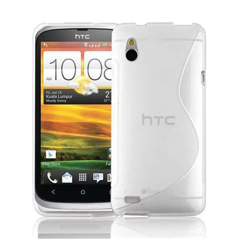 Cadorabo Hülle kompatibel mit HTC Desire V Schutzhülle aus flexiblem TPU Silikon