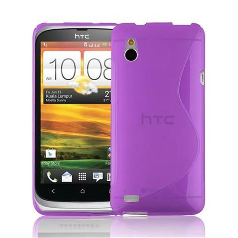Cadorabo Hülle kompatibel mit HTC Desire V Schutzhülle aus flexiblem TPU Silikon