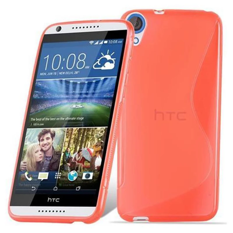 Cadorabo Hülle kompatibel mit HTC Desire 820 Schutzhülle aus flexiblem TPU Silikon