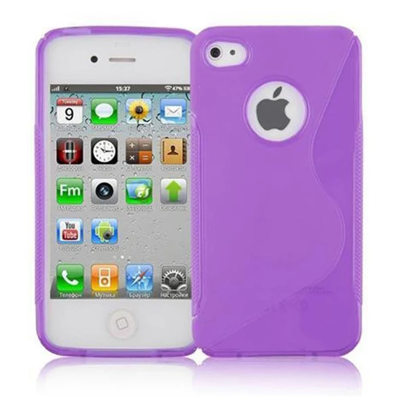 Cadorabo Hülle kompatibel mit Apple iPhone 4 / 4S Schutzhülle aus flexiblem TPU Silikon