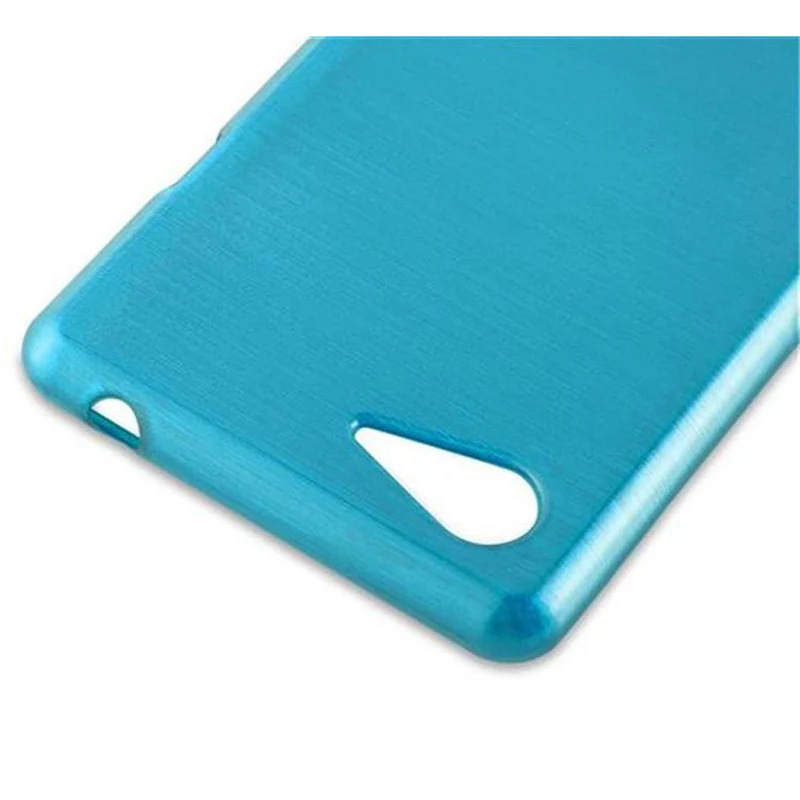 Cadorabo Hülle kompatibel mit Sony Xperia E3 Schutzhülle aus flexiblem TPU Silikon im Brushed Design