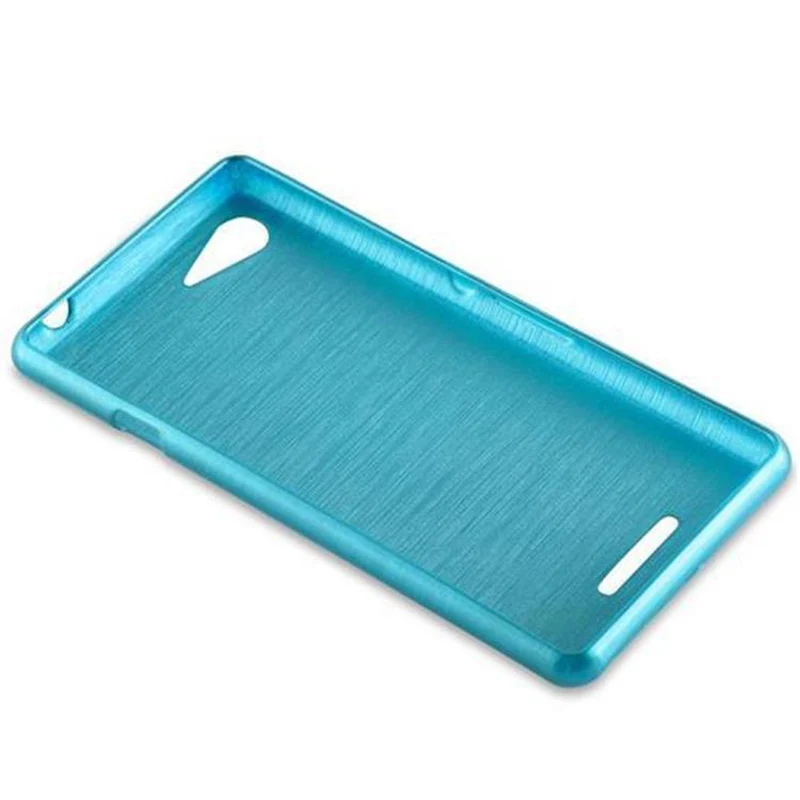 Cadorabo Hülle kompatibel mit Sony Xperia E3 Schutzhülle aus flexiblem TPU Silikon im Brushed Design