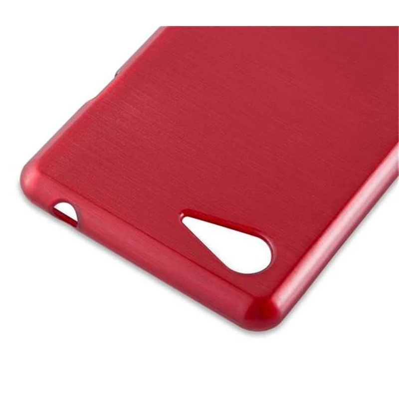 Cadorabo Hülle kompatibel mit Sony Xperia E3 Schutzhülle aus flexiblem TPU Silikon im Brushed Design