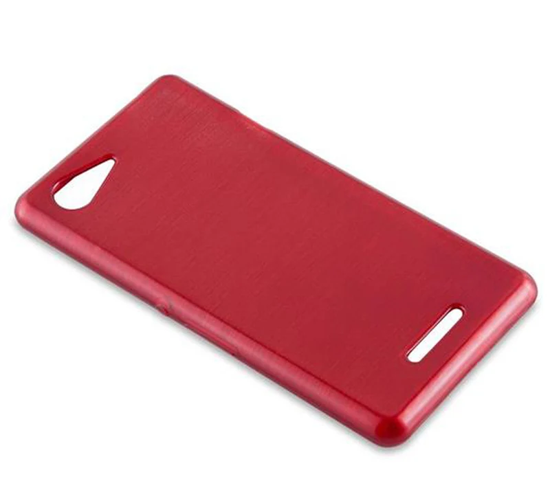 Cadorabo Hülle kompatibel mit Sony Xperia E3 Schutzhülle aus flexiblem TPU Silikon im Brushed Design