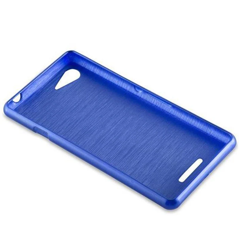 Cadorabo Hülle kompatibel mit Sony Xperia E3 Schutzhülle aus flexiblem TPU Silikon im Brushed Design