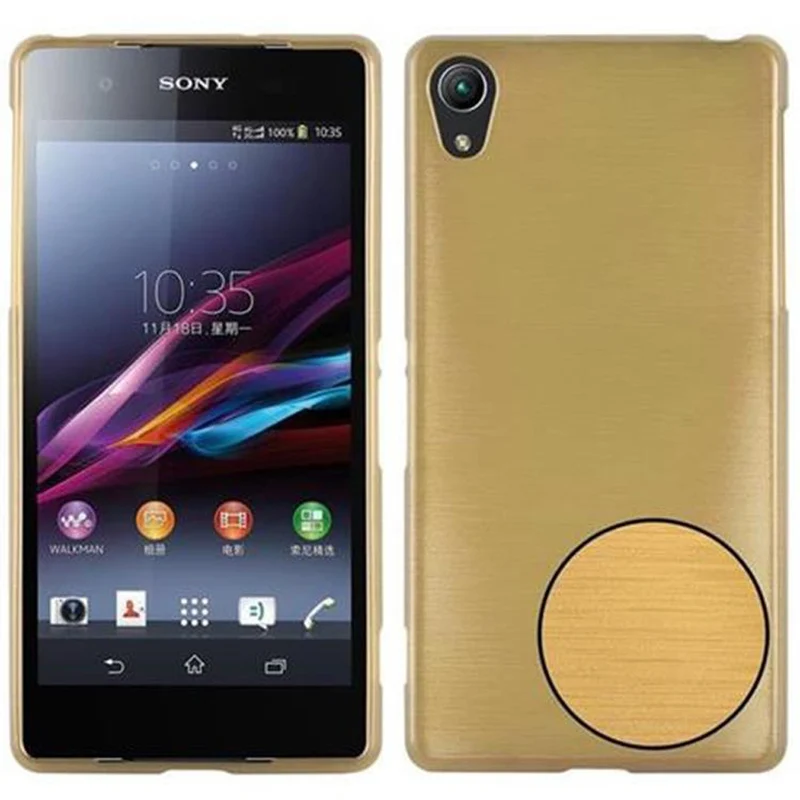 Cadorabo Hülle kompatibel mit Sony Xperia Z2 Schutzhülle aus flexiblem TPU Silikon im Brushed Design