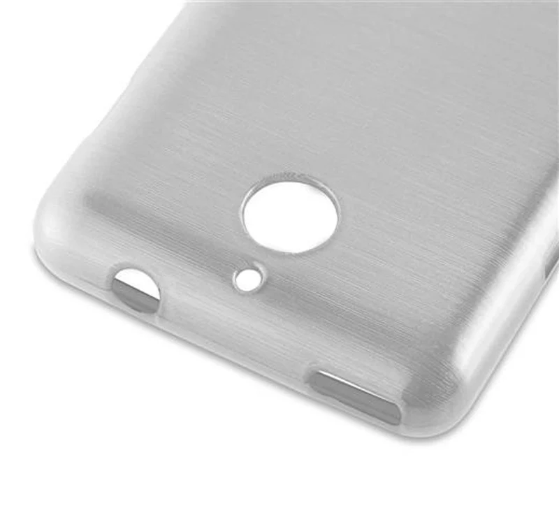 Cadorabo Hülle kompatibel mit Sony Xperia E1 Schutzhülle aus flexiblem TPU Silikon im Brushed Design