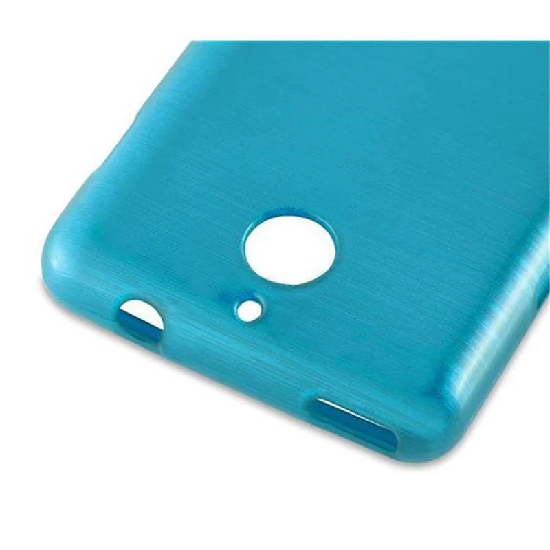 Cadorabo Hülle kompatibel mit Sony Xperia E1 Schutzhülle aus flexiblem TPU Silikon im Brushed Design