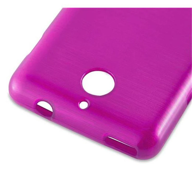 Cadorabo Hülle kompatibel mit Sony Xperia E1 Schutzhülle aus flexiblem TPU Silikon im Brushed Design