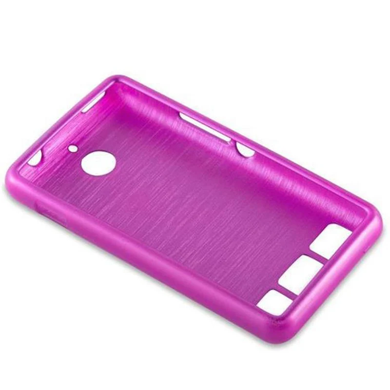 Cadorabo Hülle kompatibel mit Sony Xperia E1 Schutzhülle aus flexiblem TPU Silikon im Brushed Design