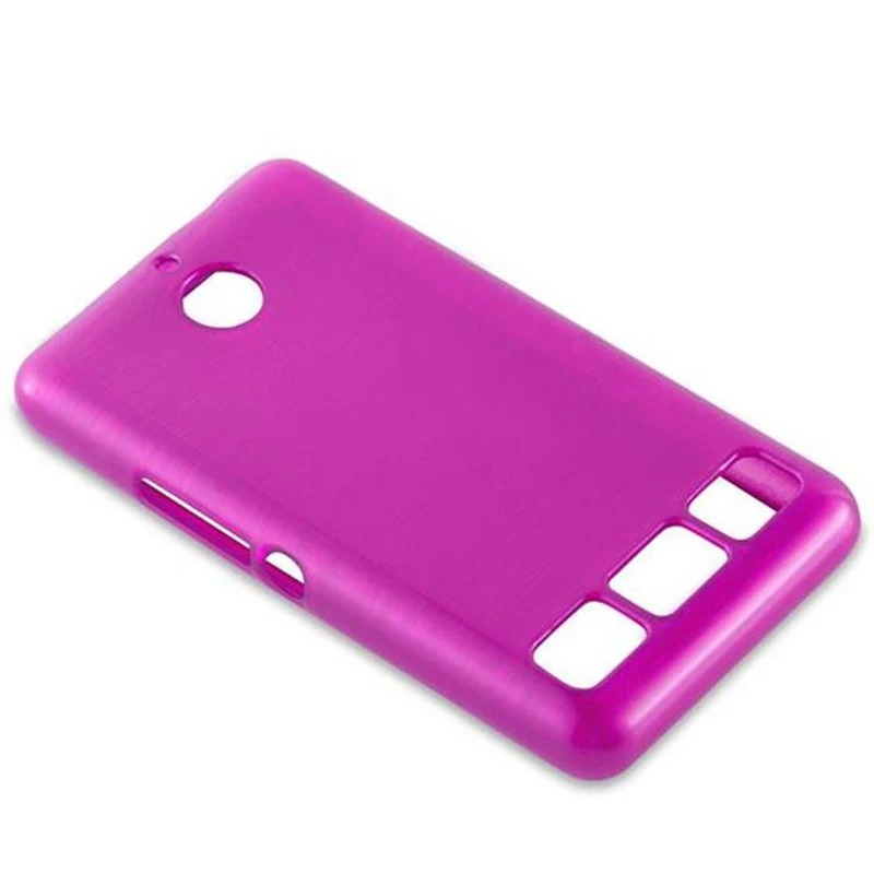 Cadorabo Hülle kompatibel mit Sony Xperia E1 Schutzhülle aus flexiblem TPU Silikon im Brushed Design