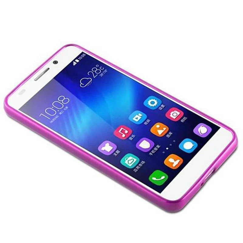 Cadorabo Hülle kompatibel mit Honor 6 Schutzhülle aus flexiblem TPU Silikon im Brushed Design
