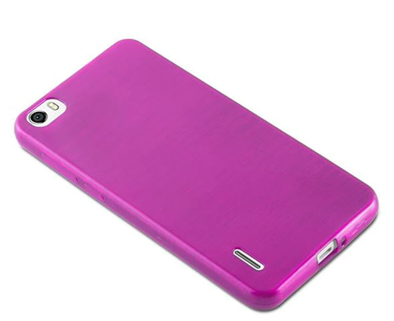 Cadorabo Hülle kompatibel mit Honor 6 Schutzhülle aus flexiblem TPU Silikon im Brushed Design