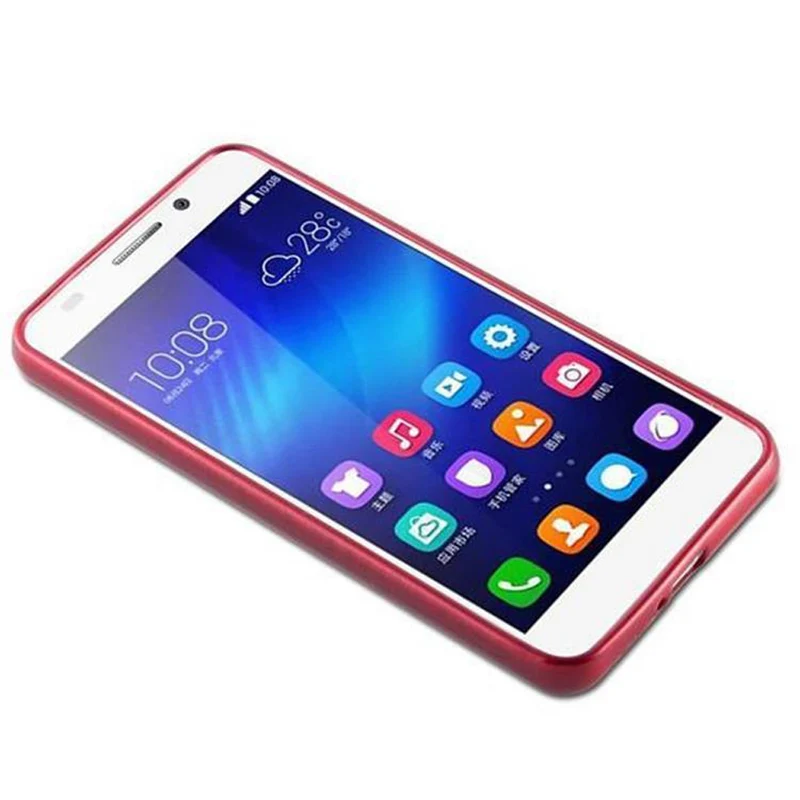 Cadorabo Hülle kompatibel mit Honor 6 Schutzhülle aus flexiblem TPU Silikon im Brushed Design