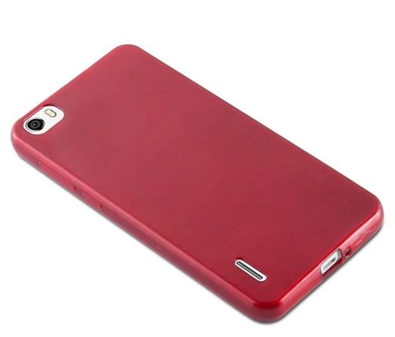 Cadorabo Hülle kompatibel mit Honor 6 Schutzhülle aus flexiblem TPU Silikon im Brushed Design