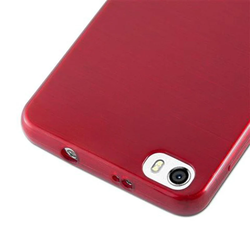 Cadorabo Hülle kompatibel mit Honor 6 Schutzhülle aus flexiblem TPU Silikon im Brushed Design