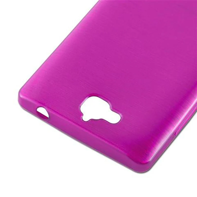 Cadorabo Hülle kompatibel mit Honor 3C Schutzhülle aus flexiblem TPU Silikon im Brushed Design