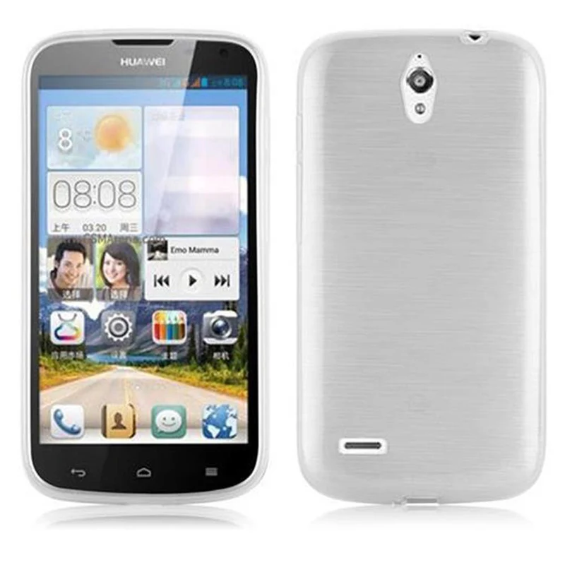 Cadorabo Hülle kompatibel mit Huawei ASCEND G610 Schutzhülle aus flexiblem TPU Silikon im Brushed Design