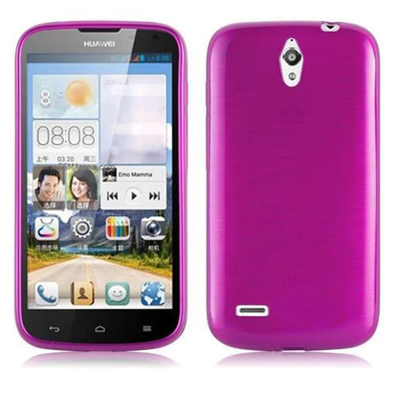 Cadorabo Hülle kompatibel mit Huawei ASCEND G610 Schutzhülle aus flexiblem TPU Silikon im Brushed Design