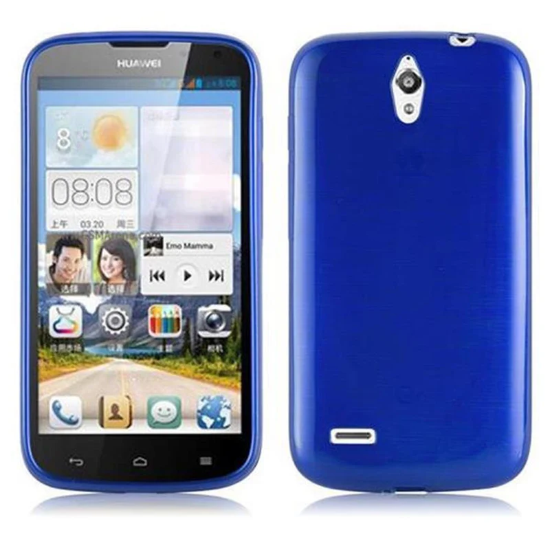 Cadorabo Hülle kompatibel mit Huawei ASCEND G610 Schutzhülle aus flexiblem TPU Silikon im Brushed Design