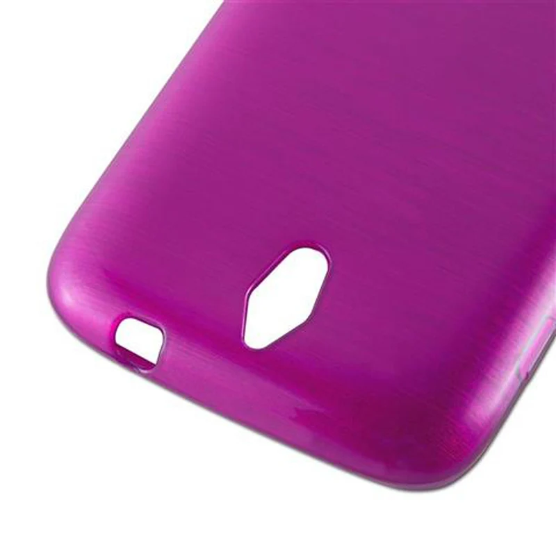 Cadorabo Hülle kompatibel mit Huawei ASCEND G610 Schutzhülle aus flexiblem TPU Silikon im Brushed Design