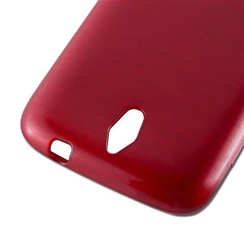 Cadorabo Hülle kompatibel mit Huawei ASCEND G610 Schutzhülle aus flexiblem TPU Silikon im Brushed Design