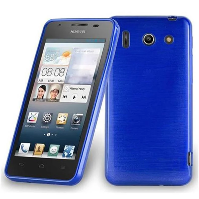 Cadorabo Hülle kompatibel mit Huawei ASCEND G510 / G520 / G525 Schutzhülle aus flexiblem TPU Silikon im Brushed Design