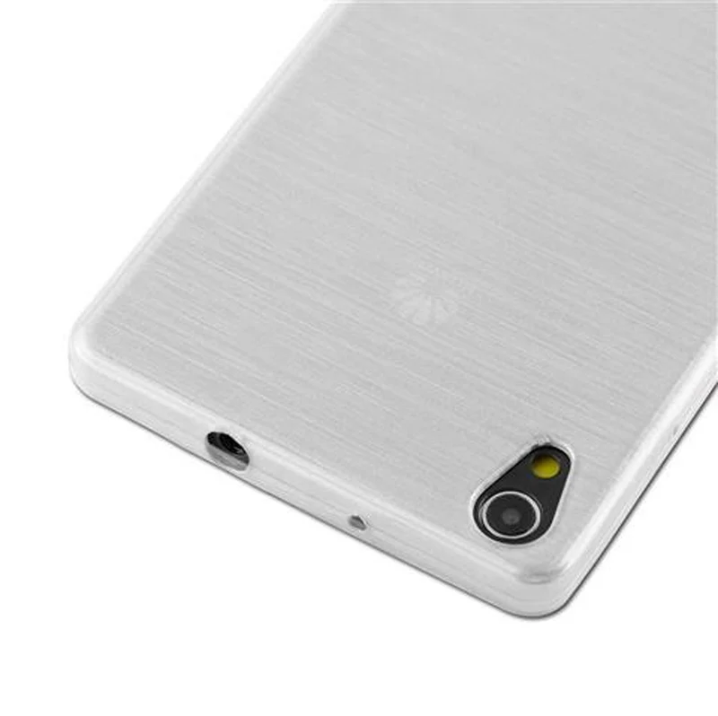 Cadorabo Hülle kompatibel mit Huawei ASCEND P7 Schutzhülle aus flexiblem TPU Silikon im Brushed Design
