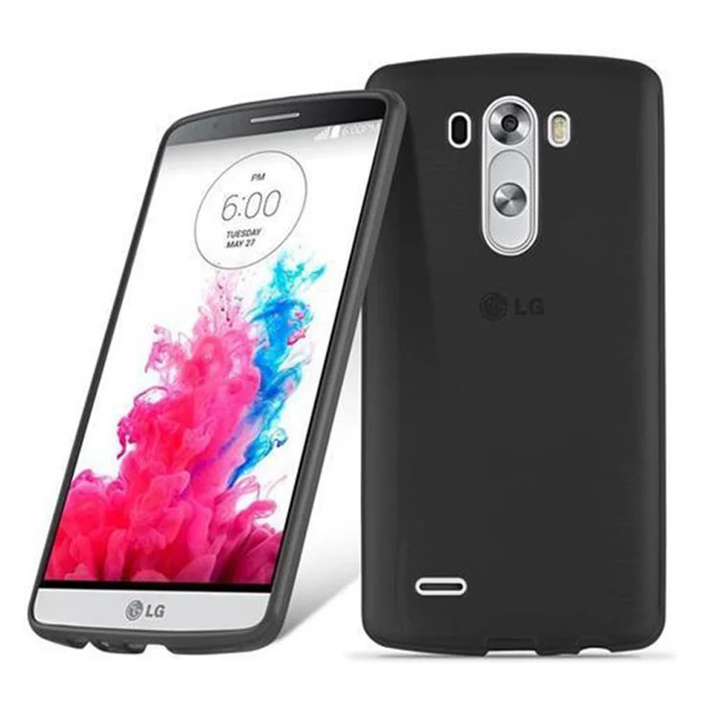 Cadorabo Hülle kompatibel mit LG G3 Schutzhülle aus flexiblem TPU Silikon im Brushed Design