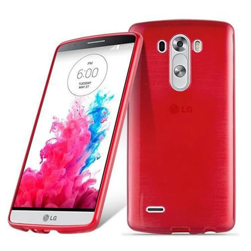Cadorabo Hülle kompatibel mit LG G3 Schutzhülle aus flexiblem TPU Silikon im Brushed Design
