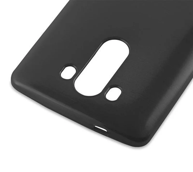 Cadorabo Hülle kompatibel mit LG G3 Schutzhülle aus flexiblem TPU Silikon im Brushed Design