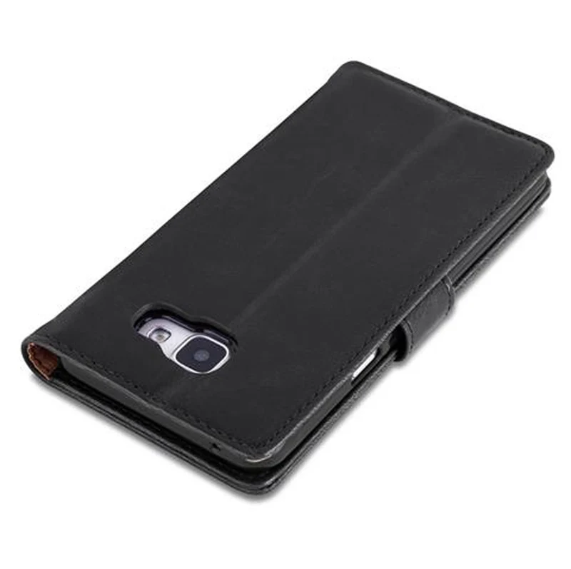Cadorabo Hülle kompatibel mit Samsung Galaxy A5 2016 Schutzhülle mit Magnetverschluss, Standfunktion und Kartenfach